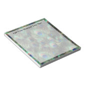 Pfauenfederhalter Notizblock (angewinkelt)