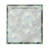 Pfauenfederhalter Notizblock (Vorderseite)