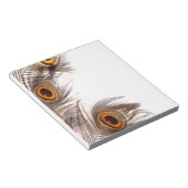 Pfauenfederhalter Notizblock (angewinkelt)