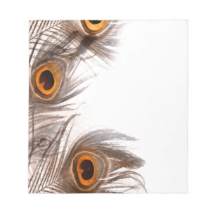 Pfauenfederhalter Notizblock