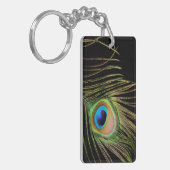 Pfauenfederhalter Schlüsselanhänger (Vorderseite links)
