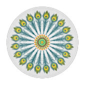 Pfauenfederkreis Schneidebrett (Vorderseite)