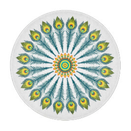 Pfauenfederkreis Schneidebrett