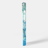 Pfauenfedermarmor blau lila aquamarin Case-Mate iPhone hülle (Rückseite / Links)