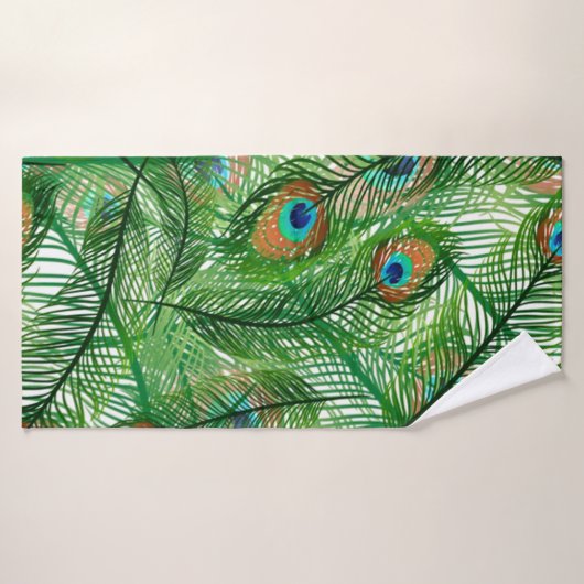 Pfauenfedermuster Badehandtuch (Badehandtuch)