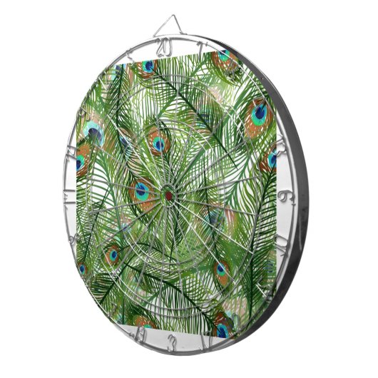 Pfauenfedermuster Dartscheibe (Vorderseite rechts)