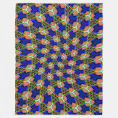 Pfauenfedermuster Fleecedecke (Vorderseite)