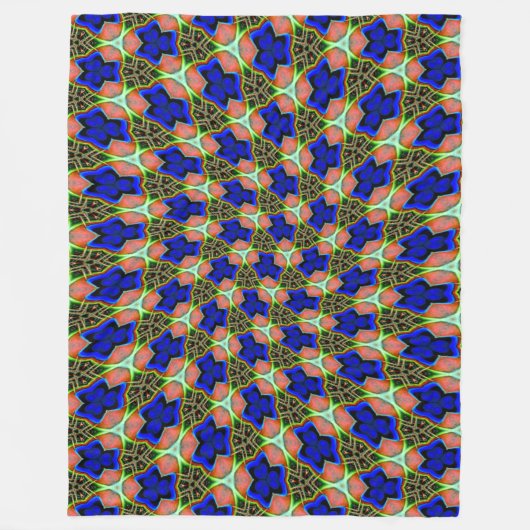Pfauenfedermuster Fleecedecke (Vorderseite)