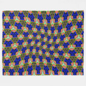 Pfauenfedermuster Fleecedecke (Vorderseite (Horizontal))