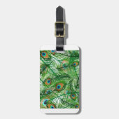 Pfauenfedermuster Gepäckanhänger (Vorderseite vertikal)