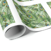 Pfauenfedermuster Geschenkpapier (Rolleneckpunkt)