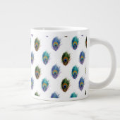 Pfauenfedermuster Jumbo-Tasse (Rechts)