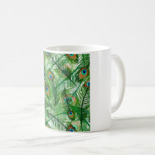 Pfauenfedermuster Kaffeetasse