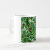 Pfauenfedermuster Kaffeetasse (Vorderseite Links)