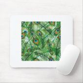 Pfauenfedermuster Mousepad (Mit Mouse)