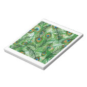 Pfauenfedermuster Notizblock (Rotiert)