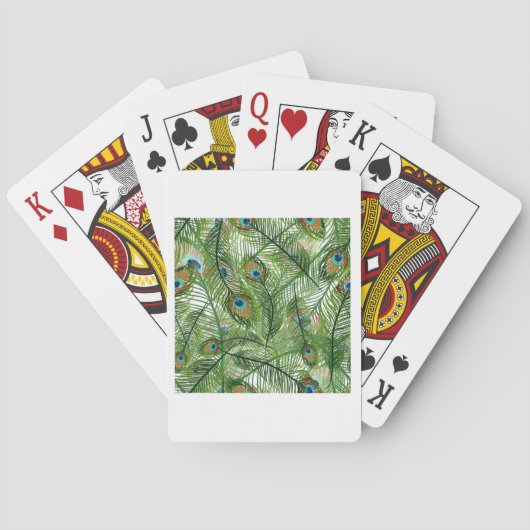 Pfauenfedermuster Spielkarten (Rückseite)