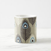 Pfauenfedermuster, Vintager Stil. Kaffeetasse (Mittel)