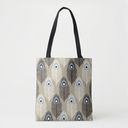 Pfauenfedermuster, Vintager Stil. Tasche (Vorderseite)