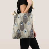 Pfauenfedermuster, Vintager Stil. Tasche (Von Nahem)