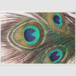 PfauenFedern 2 Dekoupage Tissue Paper Seidenpapier