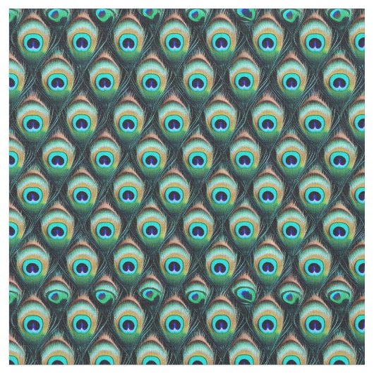 PfauenFedern - 2 Stoff (Nahaufnahme)