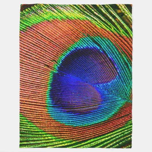 PfauenFedern 6A-6B Optionen Fleecedecke (Vorderseite)