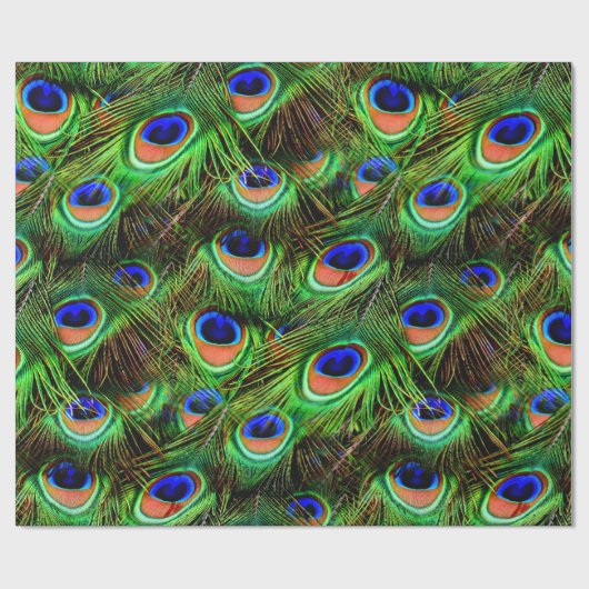PfauenFedern 7A-B-Optionen Wrapping Paper Geschenkpapier (Flach)