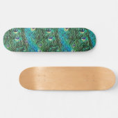 Pfauenfedern, abstrakt - cool skateboard (Horizontal)
