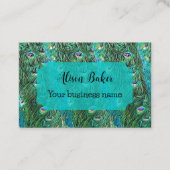 Pfauenfedern, abstrakt - modern visitenkarte (Vorderseite)