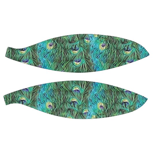 Pfauenfedern, abstrakt - Muster in Acryl Basketball (Panele)