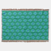 Pfauenfedern, Aqua on Turquoise / Peacock Blue Decke (Vorderseite)