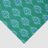 Pfauenfedern, Aqua on Turquoise / Peacock Seidenpapier (Ausschnitt)