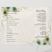 PfauenFedern - Aquamarines Hochzeitsprogramm (Rückseite)