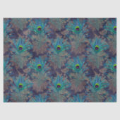 PfauenFedern auf Lila Entdeckungspapier Seidenpapier (Vorderseite)