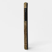 Pfauenfedern aus Gold-Glitzer Case-Mate iPhone Hülle (Hinten/Links)