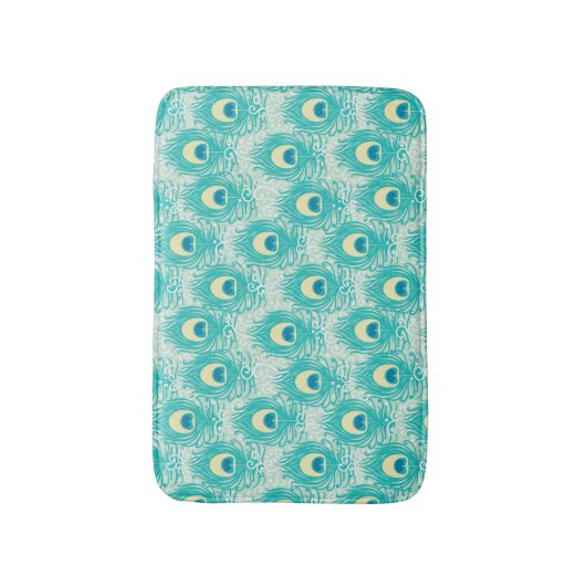 Pfauenfedern Badematte (Vorderseite Vertikal)