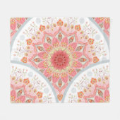 PfauenFedern, Blumenrundschmuck. Fleecedecke (Vorderseite (Horizontal))