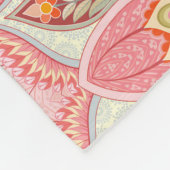 PfauenFedern, Blumenrundschmuck. Fleecedecke (Ecke)