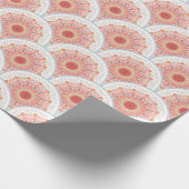 PfauenFedern, Blumenrundschmuck. Geschenkpapier (Ecke)