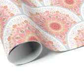 PfauenFedern, Blumenrundschmuck. Geschenkpapier (Rolleneckpunkt)