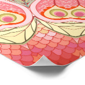 PfauenFedern, Blumenrundschmuck. Poster (Ecke)