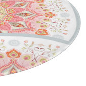 PfauenFedern, Blumenrundschmuck. Schneidebrett (Ecke)