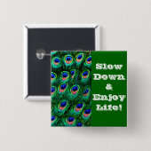 Pfauenfedern_ Button (Vorne & Hinten)