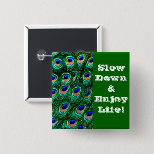 Pfauenfedern_ Button (Vorne & Hinten)