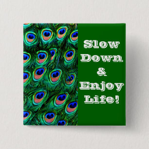 Pfauenfedern_ Button