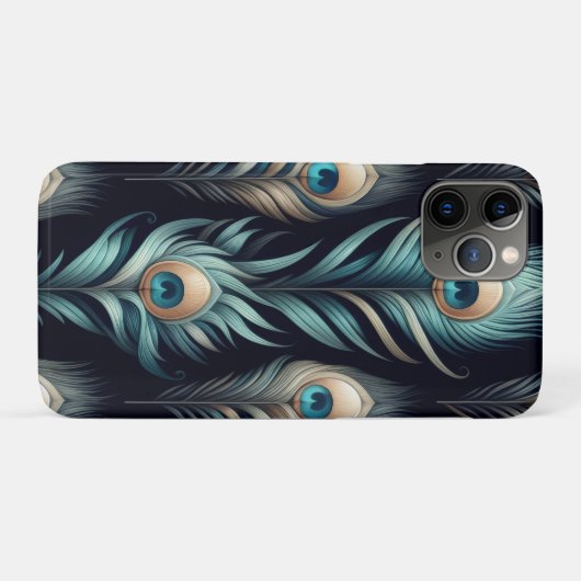 Pfauenfedern Case-Mate iPhone Hülle (Rückseite (Horizontal))