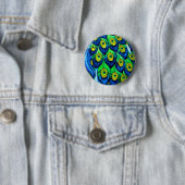 Pfauenfedern Design Button (Beispiel)