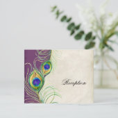 PfauenFedern Empfang Einladungskarte Einladung (Stehend Vorderseite)