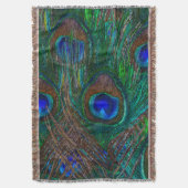 Pfauenfedern Etching Style Decke (Vorderseite Vertikal)